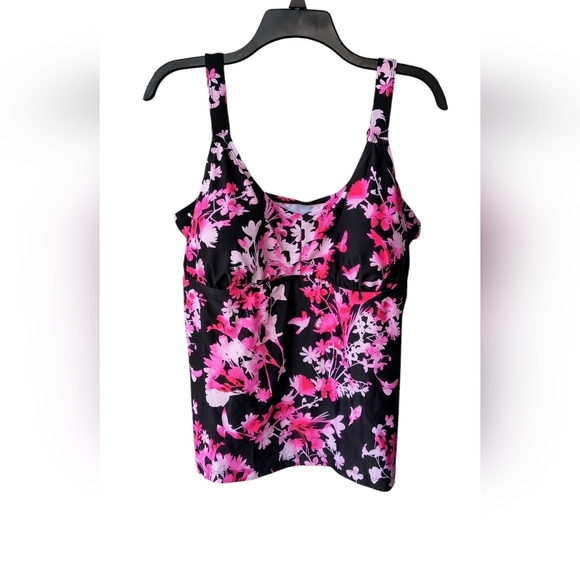 Beach Belle Women's Plus Vibrant Floral Tankini Vacation Swimming Top, 20, NWT - Picture 12 of 12